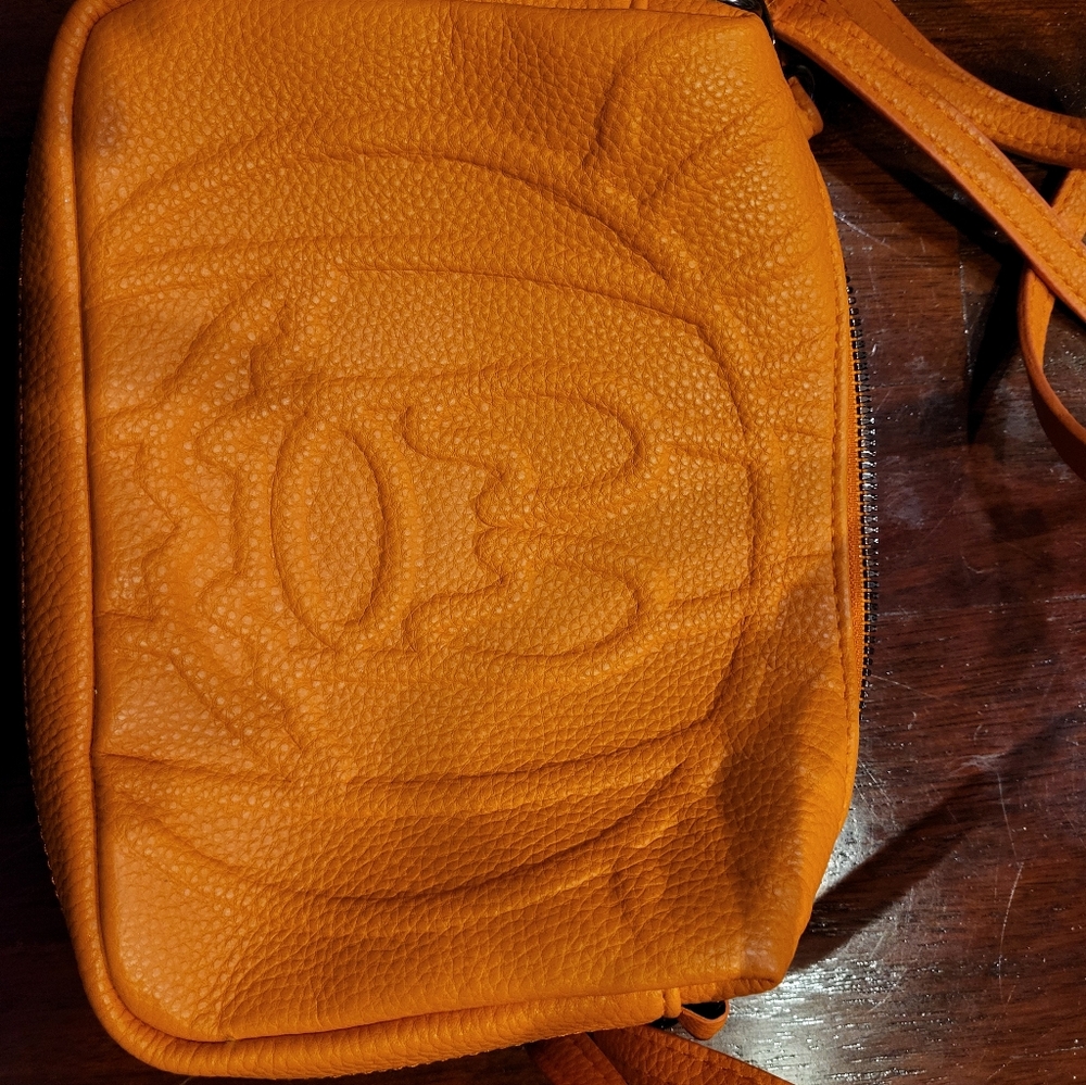 Mickey Mouse Jack-o-Lantern Buckle-Down Orange Crossbody Bag